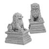 DOITOOL Pair of Mini Chinese Fu Dogs Guardian Lion Figurines, Feng Shui Decor view 1