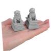 DOITOOL Pair of Mini Chinese Fu Dogs Guardian Lion Figurines, Feng Shui Decor view 4