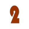 JustHouseSigns House Number 2, Bauhaus Series, Floating Art Deco Acrylic House Number, Brown, 15 cm view 1