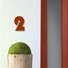 JustHouseSigns House Number 2, Bauhaus Series, Floating Art Deco Acrylic House Number, Brown, 15 cm view 3