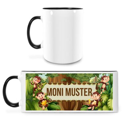 Manutextur Personalized Monkey Mug with Name