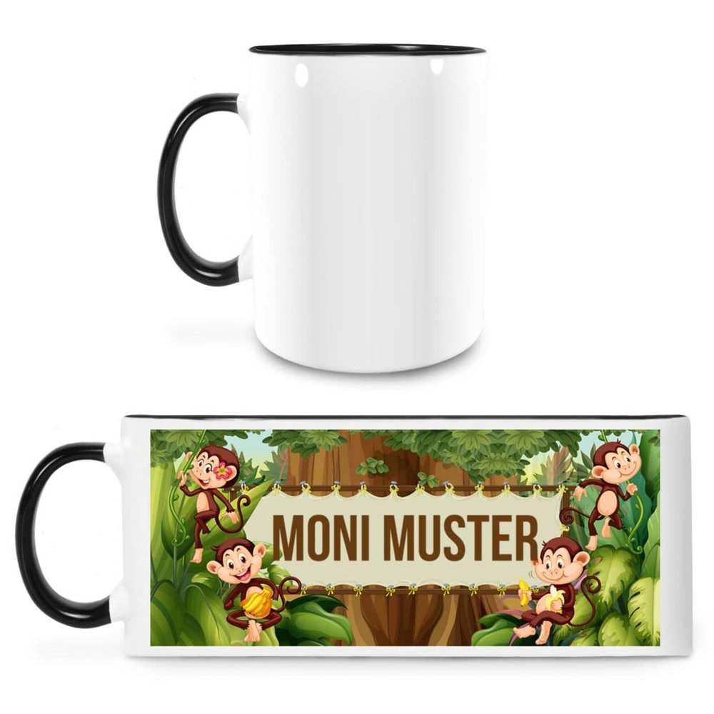 Manutextur Personalized Monkey Mug with Name