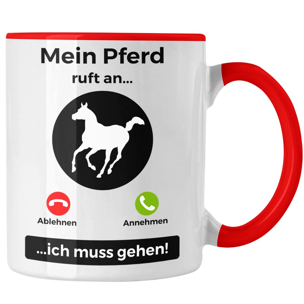 Trendation Horse Mug – Gift for Equestrians (Red)