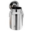 AIZYR 304 Stainless Steel Milk Can, Heavy-Duty Liquid Container with Silicone Seal and Handle, for Oil, Ghee and Milk, 48 L, 35 × 54 cm view 1