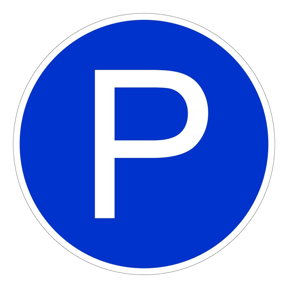 “Parking Permitted” Notice Sticker, Self-Adhesive Film, 10 cm