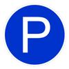 “Parking Permitted” Notice Sticker, Self-Adhesive Film, 10 cm view 1