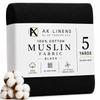 AK TRADING CO. Black Muslin Draping Fabric, 4.5 m, Medium-Weight, 100% Cotton (60 in. Wide) view 1