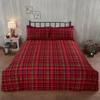 Rapport Home 100% Brushed Cotton Flannel Duvet Cover Set, Angus Stag Design, Single, Red view 4