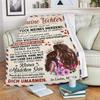 UOOYAA Personalized Flannel Blanket, Printed “To My Son” Letter, Dad and Mom Encouragement and Love, Christmas Gift for Sons, “To My Daughter,” 4, 1.3 x 1.5 m view 2