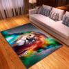Morbuy 3D Lion Print Rug, Short-Pile Flannel, Washable Non-Slip, 100 x 120 cm view 1