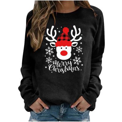 Blingko Women's Christmas Sweater, Long Sleeve Crew Neck