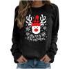 Blingko Women's Christmas Sweater, Long Sleeve Crew Neck view 1