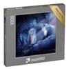 puzzleYOU: 1000-Piece Fantasy Puzzle - Sleeping Owl in a Snowstorm view 1