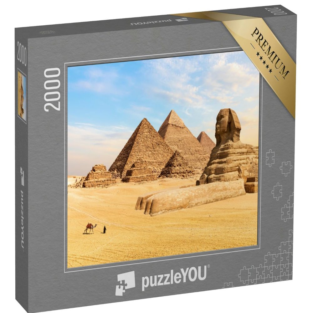 puzzleYOU: 2,000-Piece Puzzle of the Pyramids of Giza and the Great Sphinx, Egypt