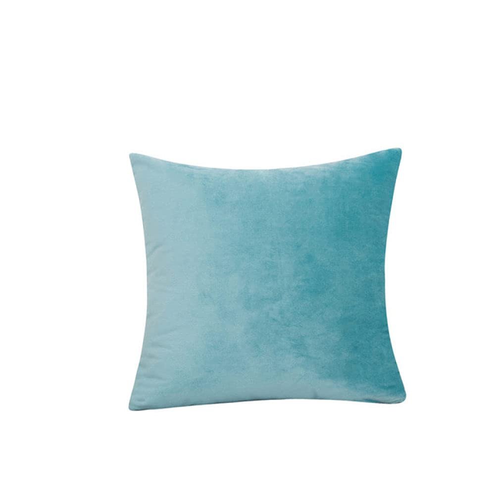 Solid Velvet Pillow Cover, Light Green, 60 x 60 cm