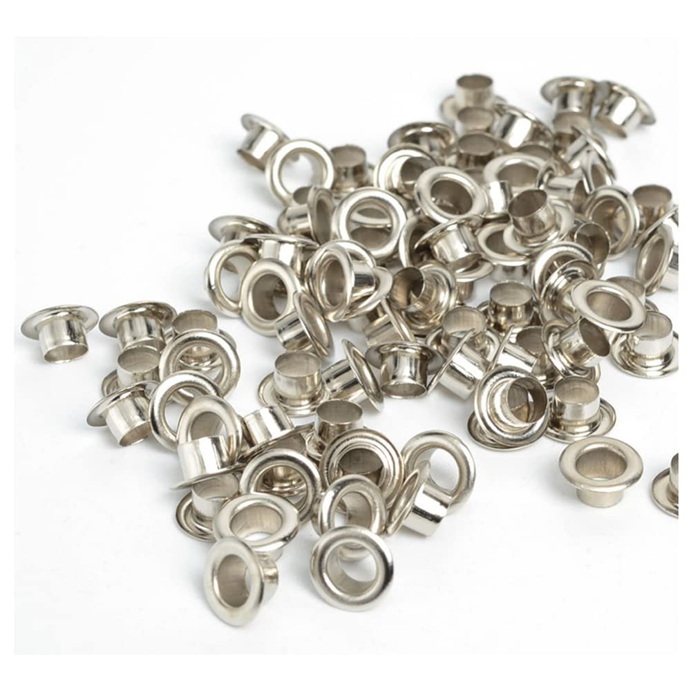 CHJIENJUJIDZ 100-Piece Metal Eyelets, 5 mm Inner Hole