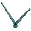 Y-Post Barbed Wire Bracket for 60x40mm Fence Posts, RAL 6005 Moss Green view 1