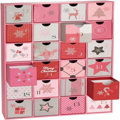 BRUBAKER Fill-Your-Own Advent Calendar for Women and Girls – Pink & Rose