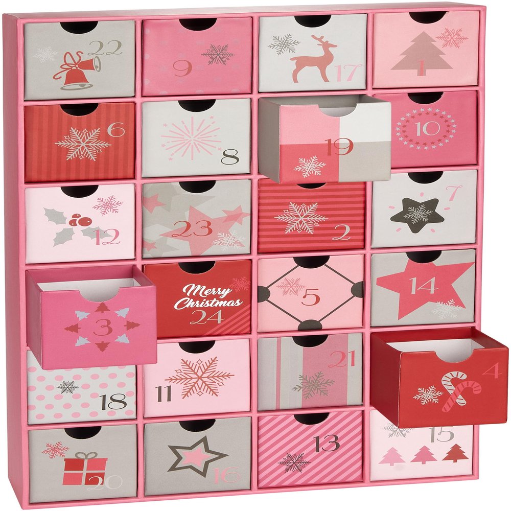 BRUBAKER Fill-Your-Own Advent Calendar for Women and Girls – Pink & Rose