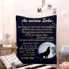 UOOYAA Personalized Flannel Blanket, “To My Son” Letter Print, 59.1 x 86.6 in view 2