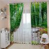 KQDMYT Blackout Grommet Curtains, Green Bamboo Forest Stream, 234 x 183 cm, Set of 2 view 3