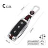 Happyit Zinc Alloy and Silicone Car Key Case for Ford, 3 Buttons, Silver view 4