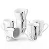 VEWEET Fiona Coffee Mug Set, 325 ml, White Ceramic Mugs, 6 Pieces view 1