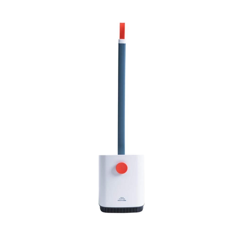 QYRKYP Quick-Drying Silicone Toilet Brush and Holder, White