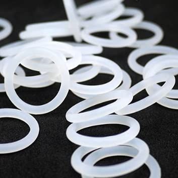 GatherTOOL 10-Piece White Silicone Ring Gasket, 2 mm Cross-Section, 40–80 mm OD, Washing Machine Rubber Silicone O-Ring (Size: OD 50 mm, CS 2 mm)