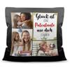 Print Royal Personalized Satin Photo Cushion with 3 Photos – “Lucky to Have a Godmother Like You” – Includes Filling view 1
