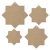 MDF Wood Star, 8-Pointed, with 1 Hole – DIY Décor, 5–50 cm view 2