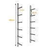 DRSFF Wall-Mounted Yoga Mat and Foam Roller Organizer Rack, 6-Tier Metal, White/Black/Gold (Color B) view 2