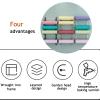 DRSFF Wall-Mounted Yoga Mat and Foam Roller Organizer Rack, 6-Tier Metal, White/Black/Gold (Color B) view 3