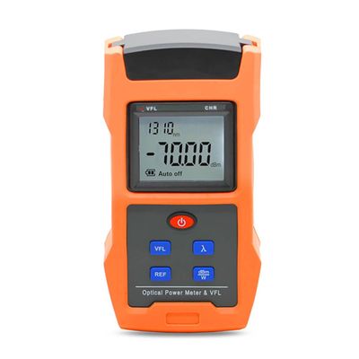 QIIRUN Optical Power Meter -70 to +10 dBm with Visual Fault Locator, 2-in-1, Li-Ion Rechargeable (10–15 km)