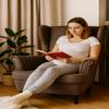 MartHome USZAK Scandinavian Lounge Chair, Brown A5 view 2