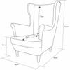 MartHome USZAK Scandinavian Lounge Chair, Brown A5 view 4