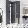 100 x 100 cm Corner Shower Enclosure with Pivot Folding Doors, 6 mm Nano-Coated Safety Glass view 2