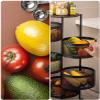 SLRMKK Storage Rack - Rotating Vegetable Rack, Freestanding Multi-Tier Kitchen Storage Rack, Serving Cart for Kitchen and Living Room, 5f (4f) view 4