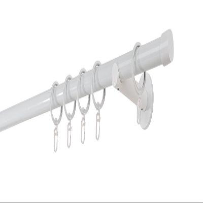 ondeco Custom Curtain Rod 20 mm Cap Single-Track, White, 370 cm