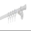 ondeco Custom Curtain Rod 20 mm Cap Single-Track, White, 370 cm view 1