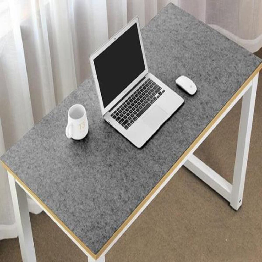 Large Felt Desk Mat, Keyboard and Mouse Pad, Gray