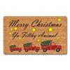 Funny Indoor Doormat, 45.7 x 76.2 cm, "Merry Christmas Ya Filthy Animals" view 1