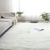 CHBIN Long-Pile 100 x 100 cm Faux Sheepskin Rug, Soft, Non-Slip, White view 1