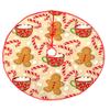 Mateju Round Felt Christmas Tree Skirt, Gingerbread, 48 in view 2