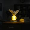 com-four LED Owl Figurine with Glass Globe, Freestanding LED Light view 3