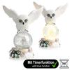 com-four LED Owl Figurine with Glass Globe, Freestanding LED Light view 4