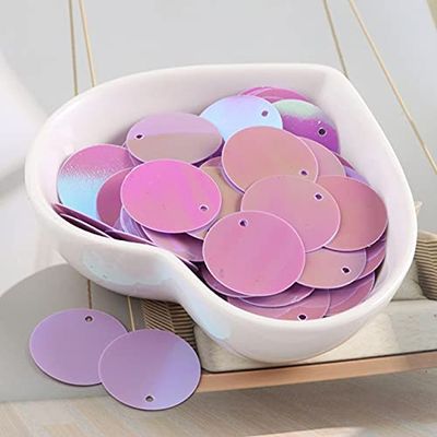 YUOYU Flat Round Sequins, 6/8/10/20/30 mm, for Sewing, Weddings and Crafts
