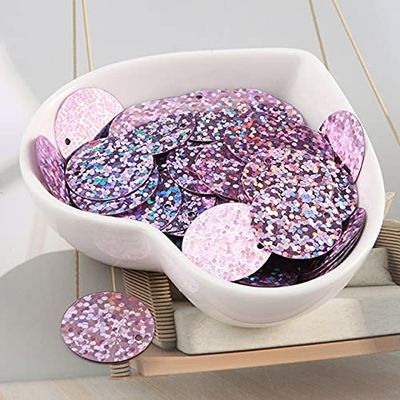 YUOYU Multicolor 6–50 mm Flat Round Sequins, 10 g