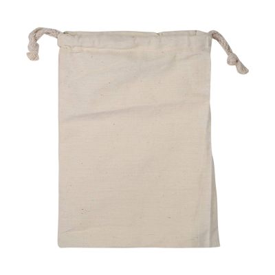 Durable Cotton Laundry Storage Bag with Drawstring, 15 x 20 cm