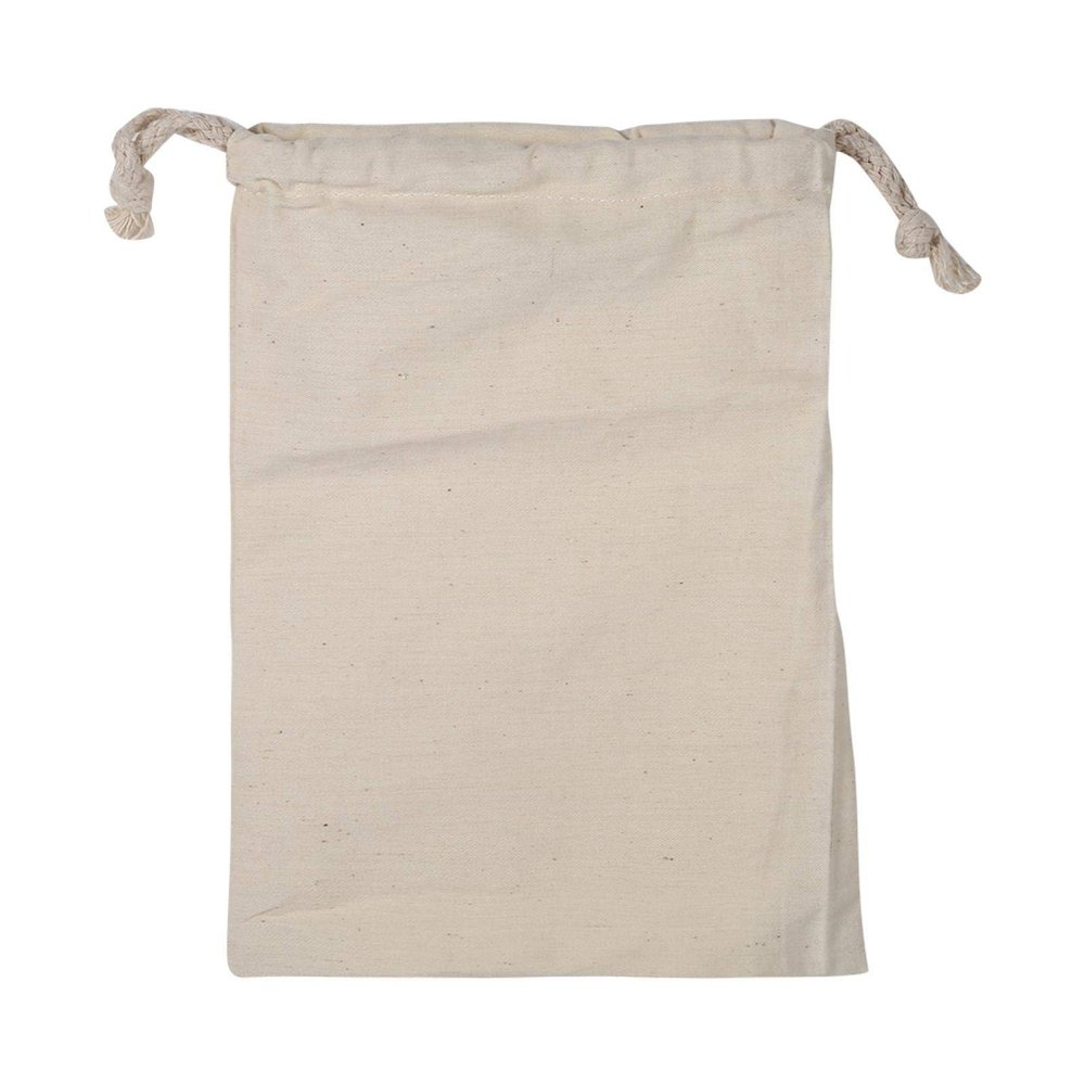 Durable Cotton Laundry Storage Bag with Drawstring, 15 x 20 cm